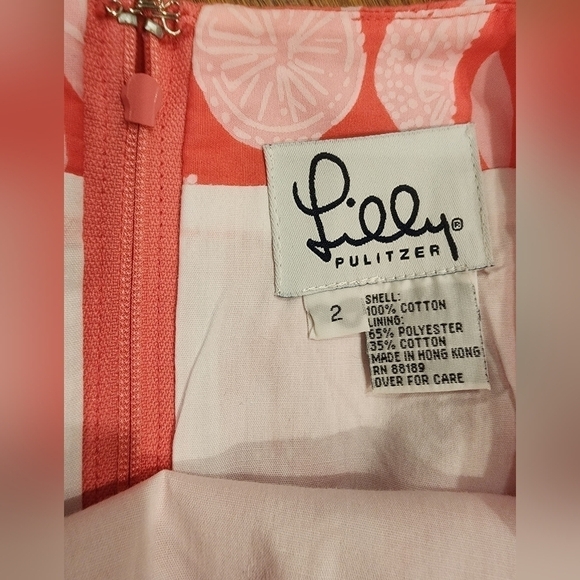 Vintage 90's Lily Pulitzer Pink Lemon and Flower Skirt - Picture 4 of 7